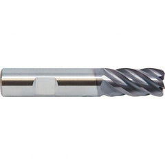 M.A. Ford - 1", 5 Flute, Single End, Solid Carbide, 0.015" Corner Radius End Mill - 4" OAL, 38° Helix, Right Hand Flute, 1-1/2" LOC, Right Hand Cut - Makers Industrial Supply