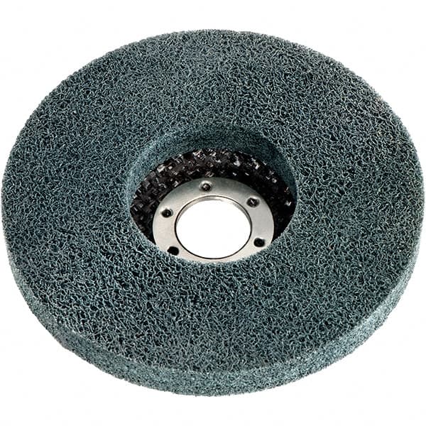 Metabo - 5" Very Fine Grade Zirconia Alumina Deburring Disc - 7/8" Center Hole, Arbor Connection, Gray, 7,950 Max RPM - Makers Industrial Supply