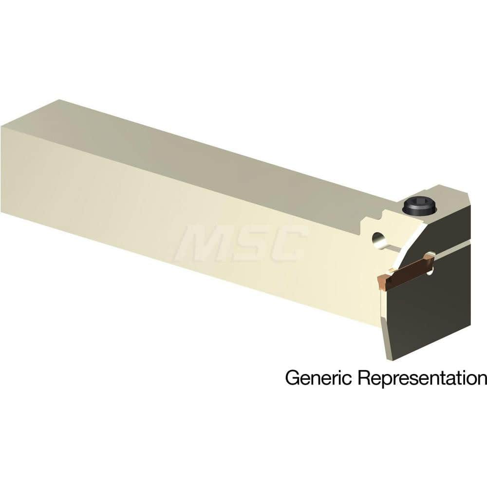 Indexable Cutoff Toolholder: 0.6″ Max Depth of Cut, 1.2″ Max Workpiece Dia, Left Hand 3/4″ Shank Height, 3/4″ Shank Width, Uses GCMN Inserts, Series GND