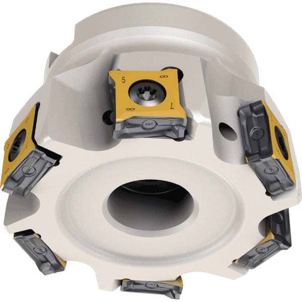 Indexable Square-Shoulder Face Mill:  T890HT FLND2.004.75R13,  2'' Cut Dia,  0.7500″ Arbor Hole Dia,  0.3740″ Max Cutting Depth Uses  4,  LN.T 1306 Inserts,  Through Coolant,  Series  T890HT