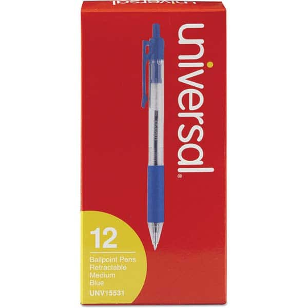 UNIVERSAL - Pens & Pencils Type: Comfort Grip Retractable Pen Color: Blue - Makers Industrial Supply