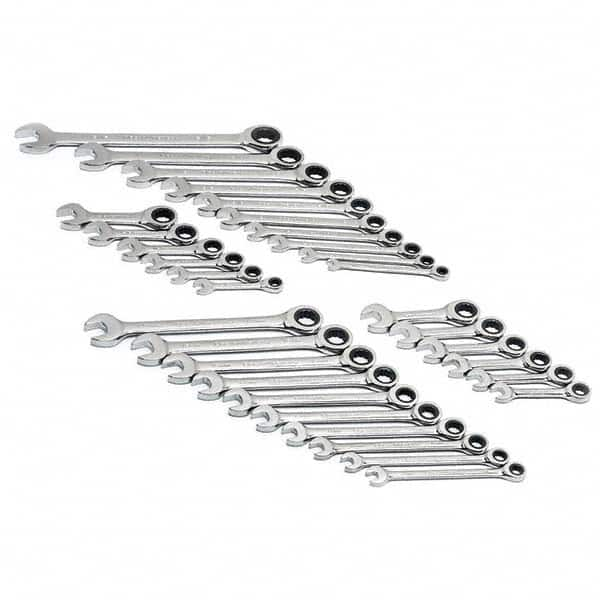 GearWrench - Wrench Sets Tool Type: Ratcheting Combination Wrench System of Measurement: Inch/Metric - Makers Industrial Supply