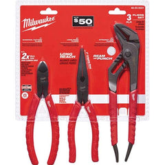 Milwaukee Tool - Plier Sets Set Type: Plier Set Number of Pieces: 3.000 - Makers Industrial Supply