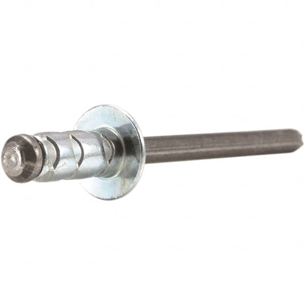 STANLEY Engineered Fastening - Size 4 Dome Head Aluminum Multi Grip Blind Rivet - Aluminum Mandrel, 0.039" to 0.187" Grip, 1/8" Head Diam, 0.129" to 0.142" Hole Diam, 0.078" Body Diam - Makers Industrial Supply