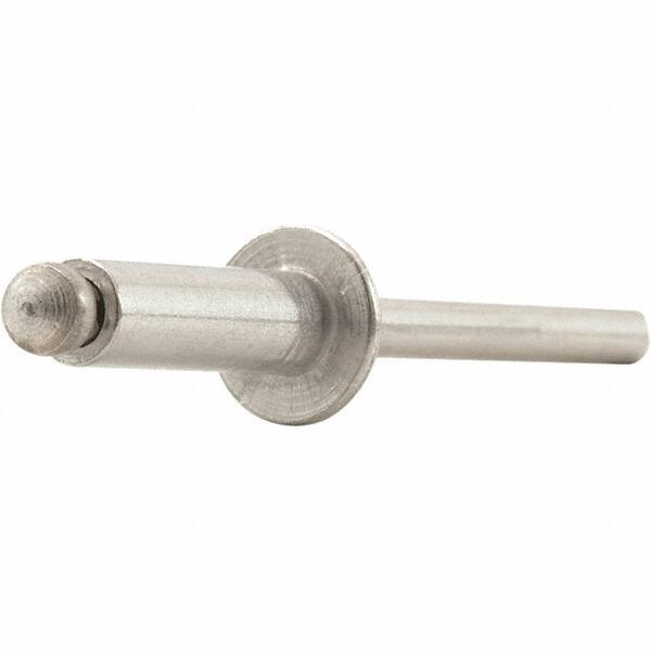 STANLEY Engineered Fastening - Size 4 Dome Head Aluminum Open End Blind Rivet - Aluminum Mandrel, 1/4" Max Grip, 1/8" Head Diam, 0.129" to 0.133" Hole Diam, - Makers Industrial Supply