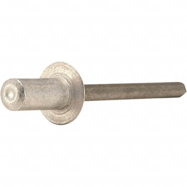 STANLEY Engineered Fastening - Size 8 Dome Head Aluminum Closed End Blind Rivet - Steel Mandrel, 0.126" to 1/4" Grip, 1/4" Head Diam, 0.257" to 0.261" Hole Diam, - Makers Industrial Supply