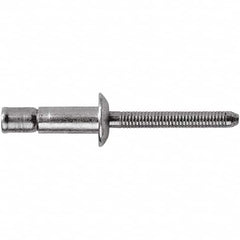 STANLEY Engineered Fastening - Size 8 Dome Head Stainless Steel Structural with Locking Stem Blind Rivet - Stainless Steel Mandrel, 0.08" to 3/8" Grip, 1/4" Head Diam, 0.261" to 0.276" Hole Diam, 0.162" Body Diam - Makers Industrial Supply