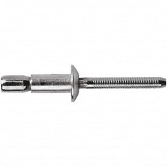 STANLEY Engineered Fastening - Size 6 Dome Head Aluminum Structural with Locking Stem Blind Rivet - Aluminum Mandrel, 0.062" to 0.437" Grip, 3/16" Head Diam, 0.194" to 0.204" Hole Diam, 0.122" Body Diam - Makers Industrial Supply