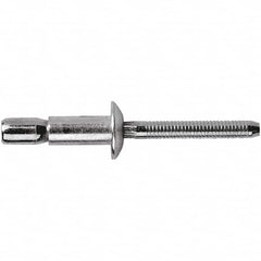 STANLEY Engineered Fastening - Size 8 Dome Head Aluminum Structural with Locking Stem Blind Rivet - Aluminum Mandrel, 0.0799" to 0.6252" Grip, 1/4" Head Diam, 0.261" to 0.276" Hole Diam, 4.11" Body Diam - Makers Industrial Supply