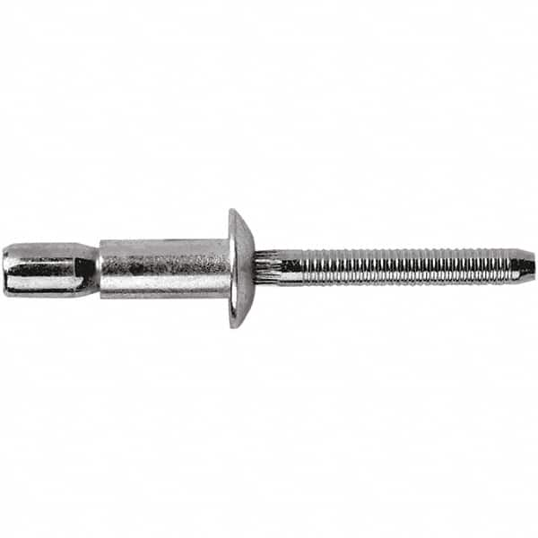 STANLEY Engineered Fastening - Size 8 Dome Head Steel Structural with Locking Stem Blind Rivet - Steel Mandrel, 0.08" to 5/8" Grip, 1/4" Head Diam, 0.261" to 0.276" Hole Diam, 0.153" Body Diam - Makers Industrial Supply