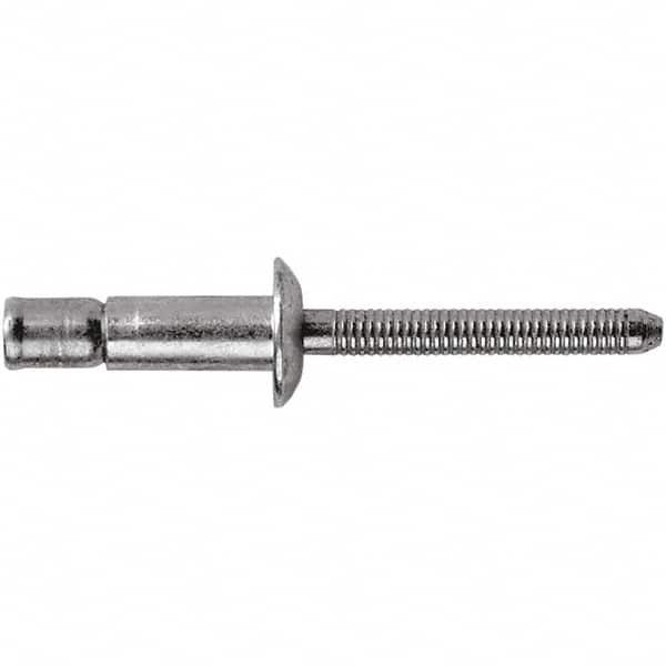 STANLEY Engineered Fastening - Size 6 Dome Head Steel Structural with Locking Stem Blind Rivet - Steel Mandrel, 0.064" to 0.437" Grip, 3/16" Head Diam, 0.194" to 0.204" Hole Diam, 0.12" Body Diam - Makers Industrial Supply