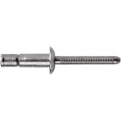 STANLEY Engineered Fastening - Size 6 Dome Head Steel Structural with Locking Stem Blind Rivet - Steel Mandrel, 0.064" to 0.437" Grip, 3/16" Head Diam, 0.194" to 0.204" Hole Diam, 0.12" Body Diam - Makers Industrial Supply