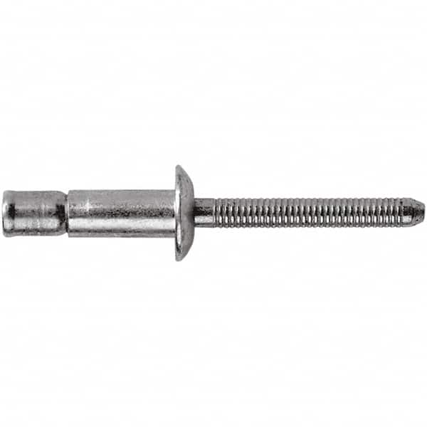 STANLEY Engineered Fastening - Size 6 Dome Head Steel Structural with Locking Stem Blind Rivet - Steel Mandrel, 0.062" to 1/4" Grip, 3/16" Head Diam, 0.194" to 0.204" Hole Diam, 0.12" Body Diam - Makers Industrial Supply