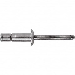 STANLEY Engineered Fastening - Size 6 Dome Head Steel Structural with Locking Stem Blind Rivet - Steel Mandrel, 0.062" to 1/4" Grip, 3/16" Head Diam, 0.194" to 0.204" Hole Diam, 0.12" Body Diam - Makers Industrial Supply