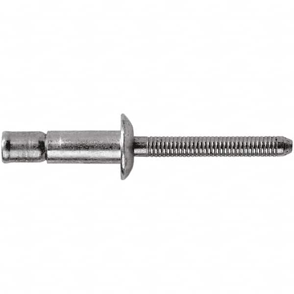 STANLEY Engineered Fastening - Size 8 Countersunk Head Steel Structural with Locking Stem Blind Rivet - Steel Mandrel, 1/8" to 0.475" Grip, 1/4" Head Diam, 0.261" to 0.276" Hole Diam, 0.162" Body Diam - Makers Industrial Supply