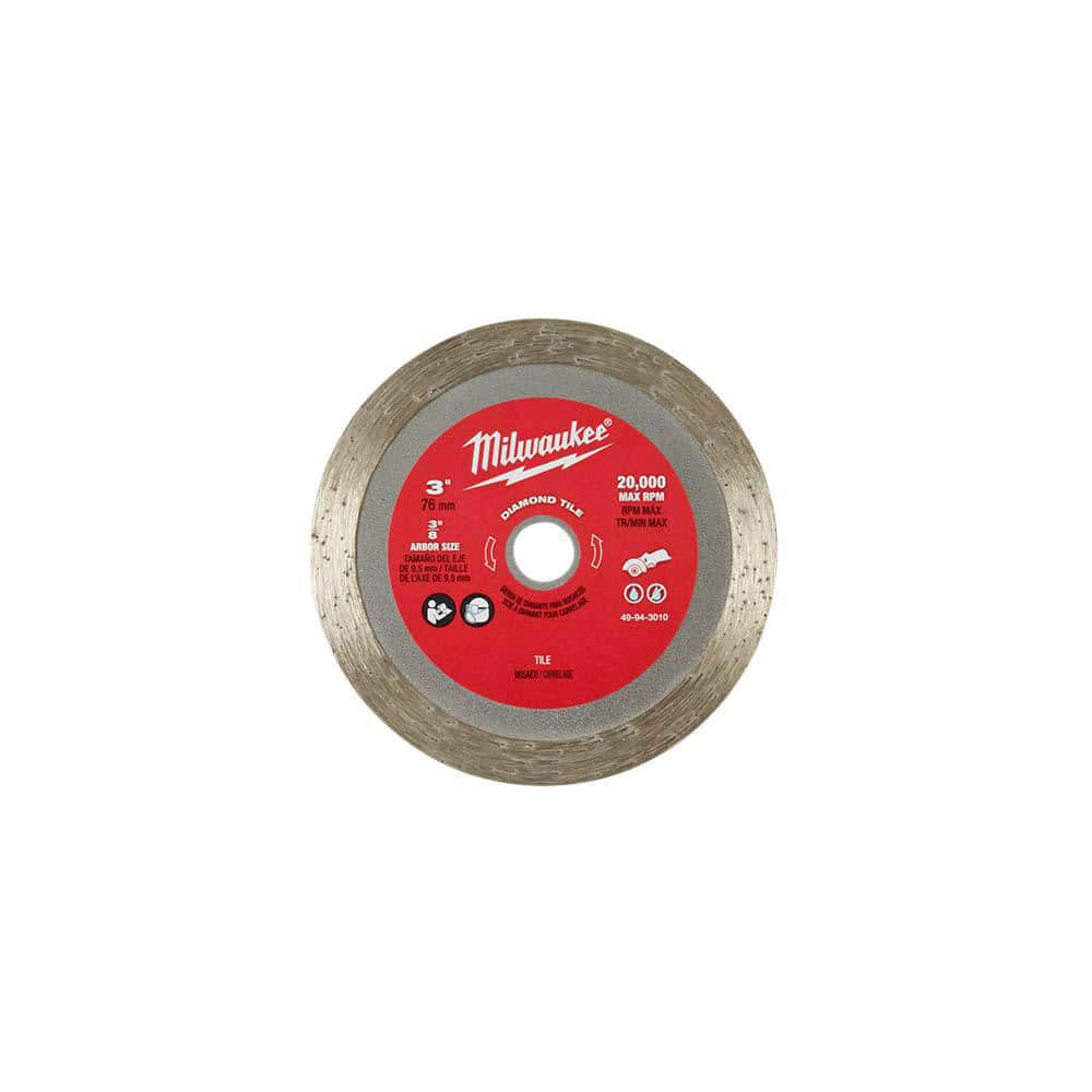 Cut-Off Wheel: 3″ Dia, 3/64″ Thick, 3/8″ Hole, Diamond 20000 Max RPM, Use with Angle Grinders, Circular Saws & Die Grinders