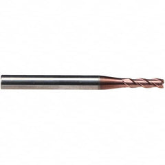 Emuge - 10mm Diam, 30mm LOC, 3 Flute Solid Carbide Roughing & Finishing End Mill - TiAlN Finish, 80mm OAL, 10mm Shank Diam, Cylindrical Shank, 38° Helix, Centercutting, Extra Long Length - Makers Industrial Supply