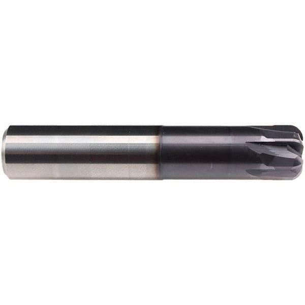 Emuge - 16mm Diam, 8mm LOC, 4 Flute Solid Carbide Roughing & Finishing End Mill - TiAlN Finish, 92mm OAL, 16mm Shank Diam, Cylindrical Shank, 0° Helix, Stub Length - Makers Industrial Supply