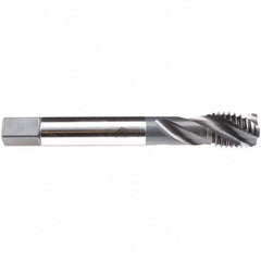 Emuge - 7/8-14 UNF 4 Flute 2B/3B Modified Bottoming Spiral Flute Tap - High Speed Steel, NE2 Finish, 5.512" OAL, Right Hand Flute, Right Hand Thread, Series CU533200 - Makers Industrial Supply