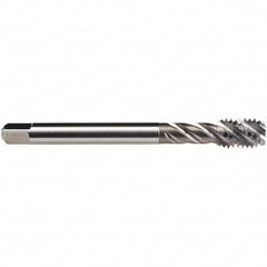 Emuge - M16x2.00 M 4 Flute Bottoming Spiral Flute Tap - High Speed Steel, Bright Finish, 110mm OAL, Right Hand Flute, Right Hand Thread, Series Enorm Z/E - Makers Industrial Supply