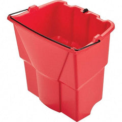 Rubbermaid - 35 Qt Plastic Bucket - 15.2" Long x 14" High x 9.8" Wide, Red - Makers Industrial Supply