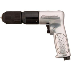 Ingersoll-Rand - 1/2" Reversible Keyless Chuck - Pistol Grip Handle, 5,000 RPM, 0.5 hp, 90 psi - Makers Industrial Supply