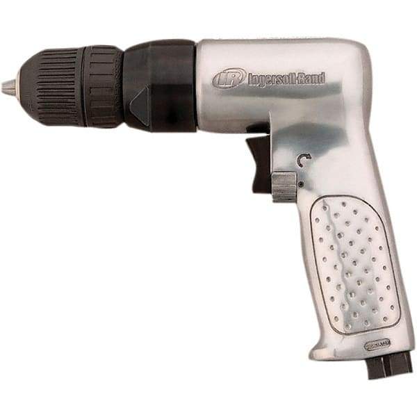 Ingersoll-Rand - 3/8" Reversible Keyless Chuck - Pistol Grip Handle, 2,000 RPM, 0.5 hp, 90 psi - Makers Industrial Supply