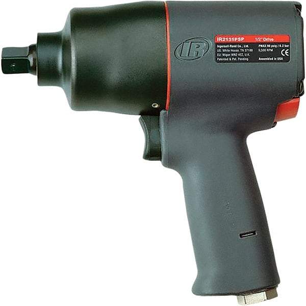 Ingersoll-Rand - 1/2" Drive, 9,500 RPM, 600 Ft/Lb Torque Impact Wrench - Pistol Grip Handle, 1,250 IPM, 23 CFM, 90 psi, 1/4" NPTF Inlet - Makers Industrial Supply