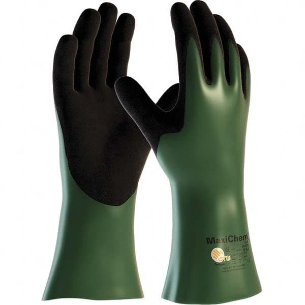 ATG - Chemical Resistant Gloves Material: Nitrile Size: Small - Makers Industrial Supply