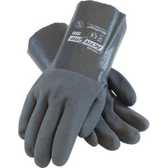 PIP - Chemical Resistant Gloves Material: Nitrile Size: Medium - Makers Industrial Supply