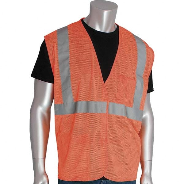 PIP - Size L Orange Mesh General Purpose High Visibility Vest - Exact Industrial Supply