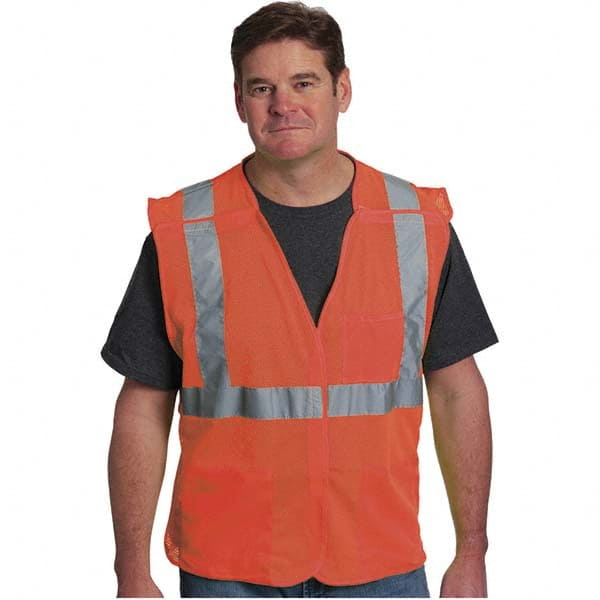 PIP - Size 2XL Orange Mesh Breakaway High Visibility Vest - Exact Industrial Supply