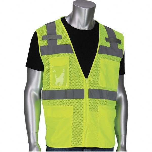 PIP - Size S Yellow Mesh Surveyor's High Visibility Vest - Exact Industrial Supply