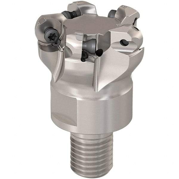 Seco - 30mm Cutting Diam, 6mm Max Depth of Cut, Modular Connection Indexable Copy End Mill - 5 Inserts, RP.. 1204 Insert, 217.29-06 Toolholder, Steel, Through Coolant - Makers Industrial Supply