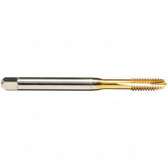 Emuge - M8x1.00 Metric Fine 6H 3 Flute TiN Finish HSS-E Spiral Point Tap - Makers Industrial Supply