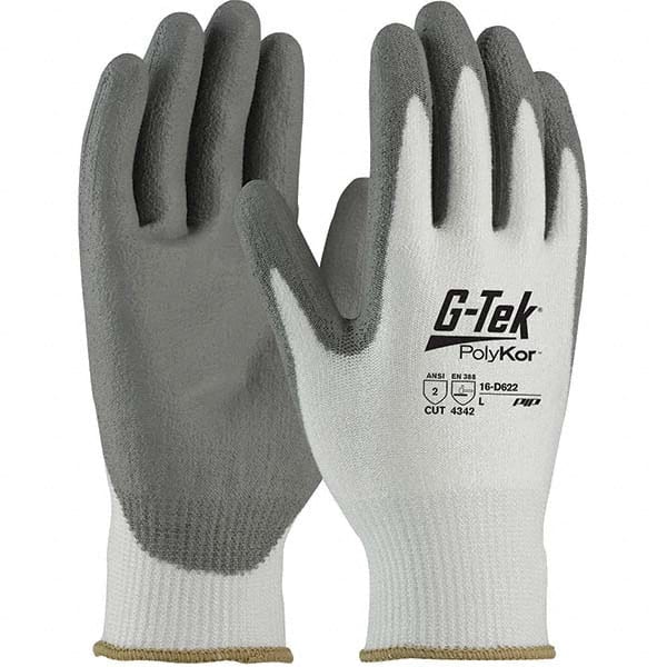 PIP - Size XS, ANSI Cut Lvl A2, Puncture Lvl 2, Abrasion Lvl 4, Polyurethane Coated PolyKor Cut Resistant Gloves - Exact Industrial Supply