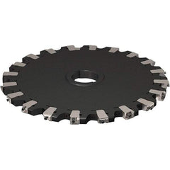 Seco - Arbor Hole Connection, 17/32" Cutting Width, 121.04mm Depth of Cut, 315mm Cutter Diam, 50mm Hole Diam, 10 Tooth Indexable Slotting Cutter - R335.25 Toolholder, XNHQ 1407 Insert, Neutral Cutting Direction - Makers Industrial Supply