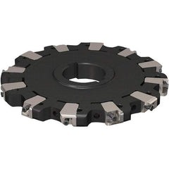 Seco - Arbor Hole Connection, 17/32" Cutting Width, 50.54mm Depth of Cut, 160mm Cutter Diam, 40mm Hole Diam, 6 Tooth Indexable Slotting Cutter - R335.25 Toolholder, XNHQ 1407 Insert, Neutral Cutting Direction - Makers Industrial Supply