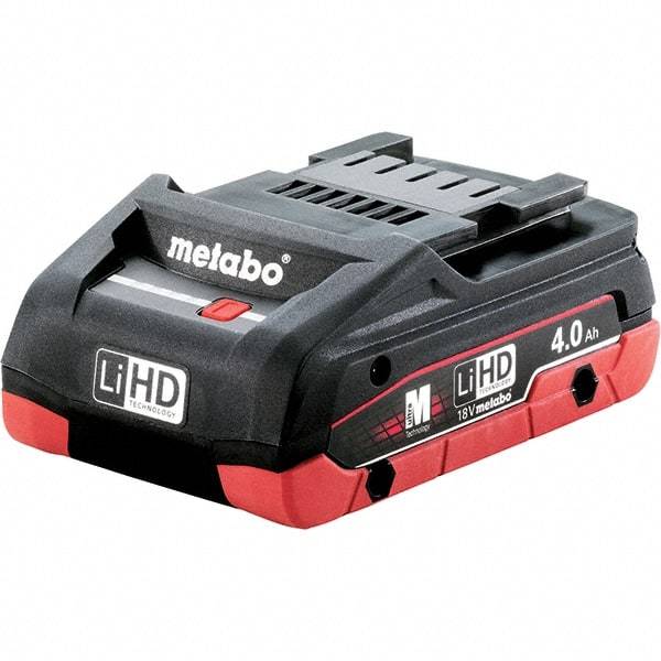 Metabo - 18 Volt Lithium-Ion Power Tool Battery - 4 Ahr Capacity, 80 min Charge Time, Series 18V LiHD - Makers Industrial Supply