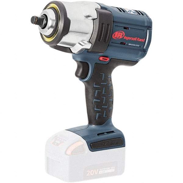 Ingersoll-Rand - 1/2" Drive 20 Volt Pistol Grip Cordless Impact Wrench & Ratchet - 0 to 1,900 RPM, 0 to 2,450 BPM, 1,500 Ft/Lb Torque, Lithium-Ion Batteries - Makers Industrial Supply