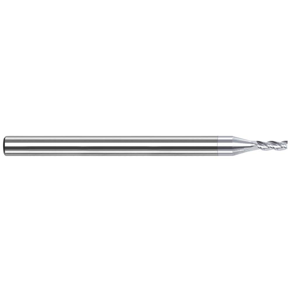 Harvey Tool - 1/16", 3/32" LOC, 1/8" Shank Diam, 1-1/2" OAL, 3 Flute Solid Carbide Square End Mill - Exact Industrial Supply