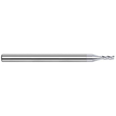 Harvey Tool - 1/16", 3/32" LOC, 1/8" Shank Diam, 1-1/2" OAL, 3 Flute Solid Carbide Square End Mill - Exact Industrial Supply