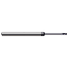 Harvey Tool - 0.05", 1.9mm LOC, 1/8" Shank Diam, 2-1/2" OAL, 3 Flute, Solid Carbide Square End Mill - Exact Industrial Supply