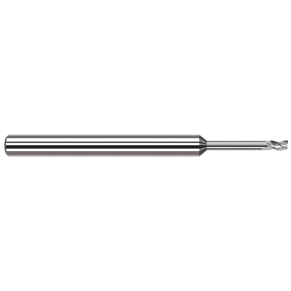 Harvey Tool - Square End Mills; Mill Diameter (Decimal Inch): 0.0400 ; Length of Cut (Decimal Inch): 0.0600 ; Material: Solid Carbide ; Finish/Coating: Uncoated ; Shank Diameter (Inch): 1/8 ; Single or Double End: Single - Exact Industrial Supply