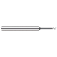 Harvey Tool - 0.07", 0.105" LOC, 1/8" Shank Diam, 2-1/2" OAL, 3 Flute, Solid Carbide Square End Mill - Exact Industrial Supply