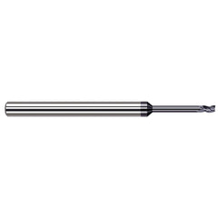 Harvey Tool - Square End Mills; Mill Diameter (mm): 0.50 ; Mill Diameter (Decimal Inch): 0.0200 ; Length of Cut (Decimal Inch): 0.0300 ; Material: Solid Carbide ; Finish/Coating: AlTiN Nano ; Shank Diameter (Inch): 1/8 - Exact Industrial Supply