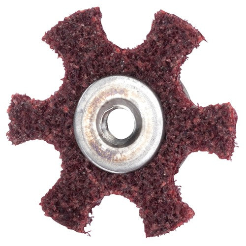 3″ Diameter AG Non Woven Star Medium Grit 1/4 20 Eyelet AlumInum Oxide - Makers Industrial Supply