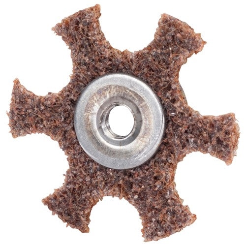 4″ Diameter AG Non Woven Star Coarse Grit 1/4 20 Eyelet AlumInum Oxide - Makers Industrial Supply