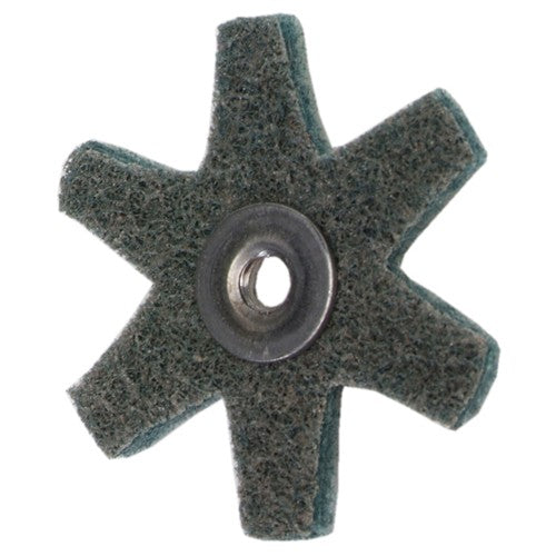 4″ Diameter AG Non Woven Star Very FIne Grit 1/4 20 Eyelet AlumInum Oxide - Makers Industrial Supply