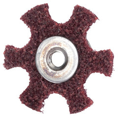 4″ Diameter AG Non Woven Star Medium Grit 1/4 20 Eyelet AlumInum Oxide - Makers Industrial Supply